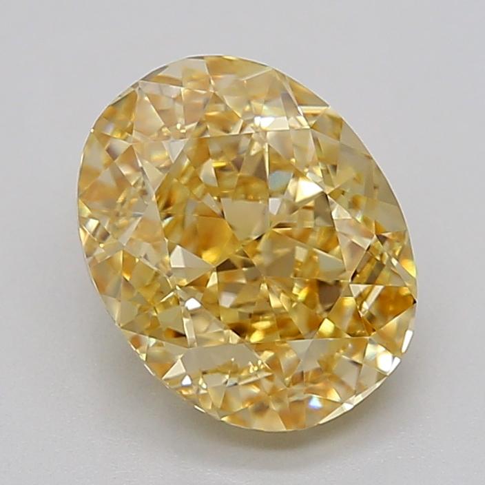 2.56 Ct. Fancy Intense  Yellow Oval Lab Grown Diamond