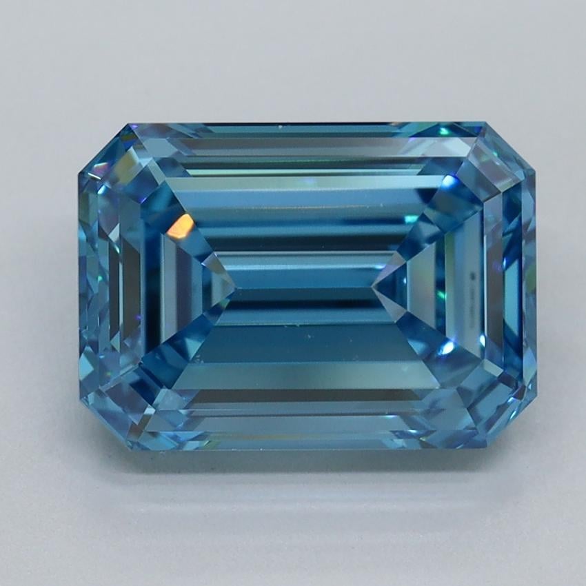 4.03 Ct. Fancy Vivid Blue Emerald Lab Grown Diamond