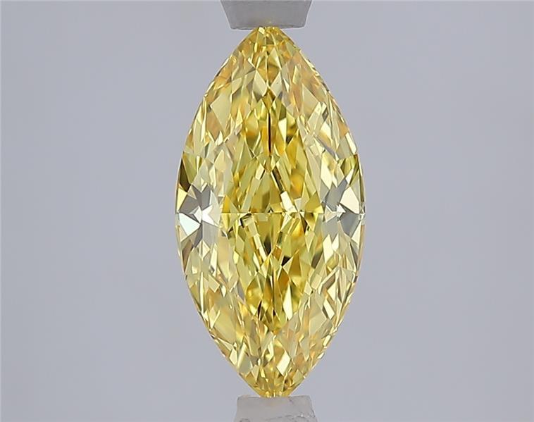 1.53 Ct. Fancy Vivid Yellow Marquise Lab Grown Diamond
