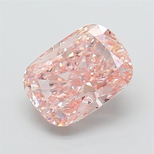 1.96 Ct. Fancy Vivid Pink Cushion Lab Grown Diamond