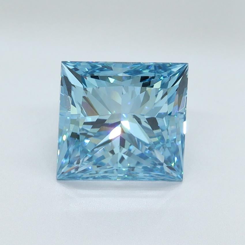 2.80 Ct. Fancy Vivid Malibu Blue Princess Lab Grown Diamond