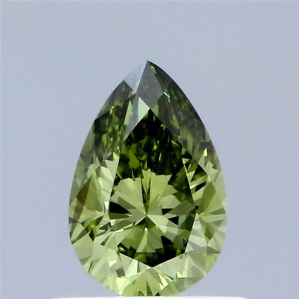 0.52 Ct. Fancy Vivid Green Pear Lab Grown Diamond