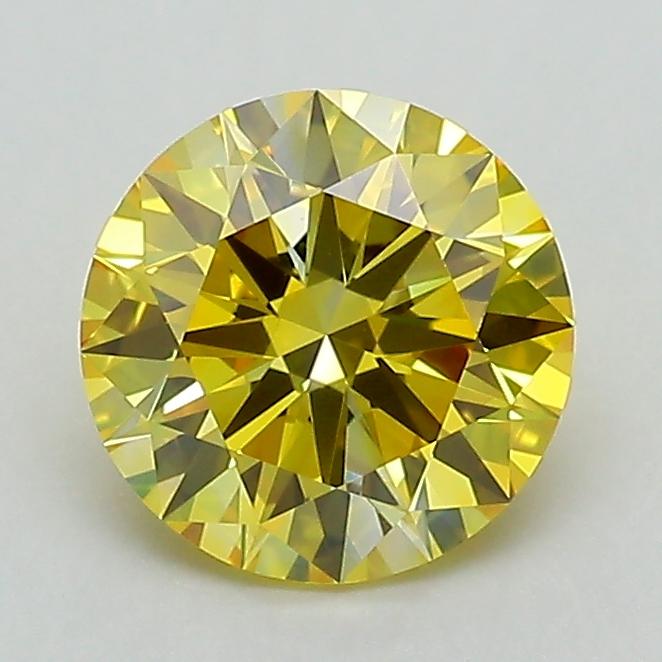 1.25 Ct. Fancy Intense Yellow Round Lab Grown Diamond