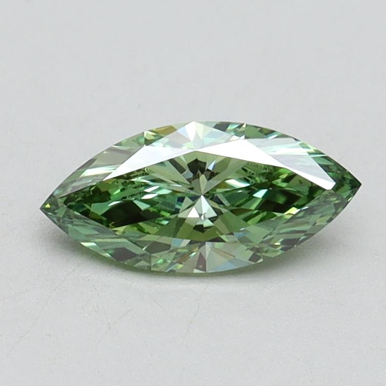 0.50 Ct. Fancy Vivid Green Marquise Lab Grown Diamond
