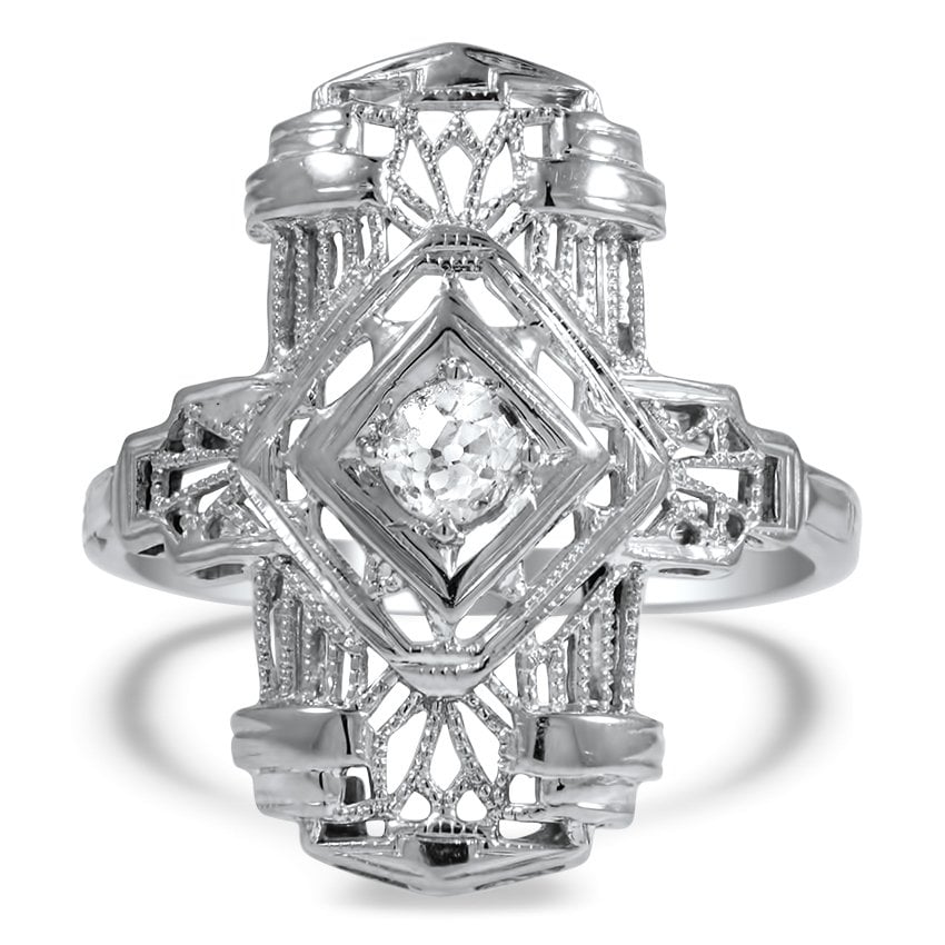 Art Deco Diamond Cocktail Ring