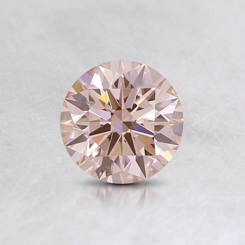 0.50 Ct. Fancy Orangy Pink Round Lab Grown Diamond