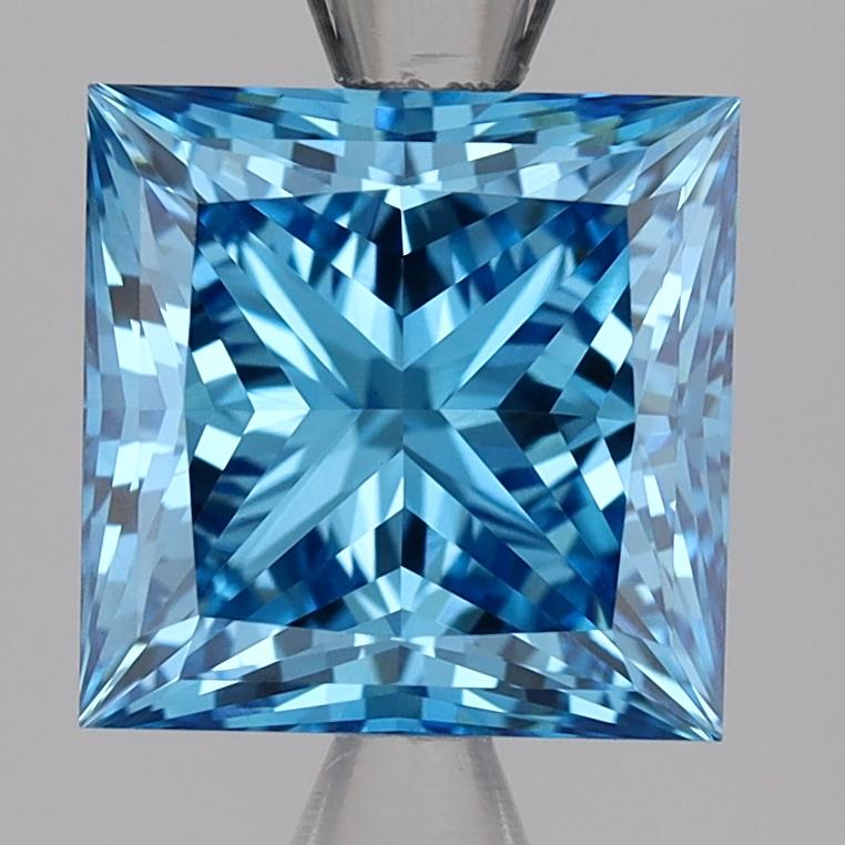 3.03 Ct. Fancy Vivid Blue Princess Lab Grown Diamond