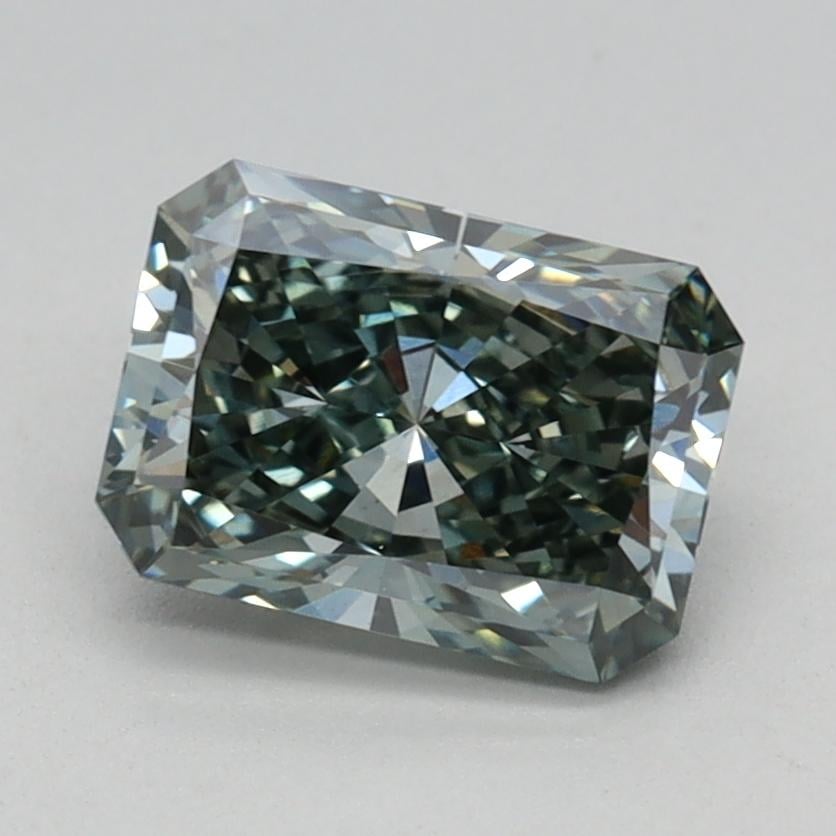 1.10 Ct. Fancy Green Radiant Lab Grown Diamond