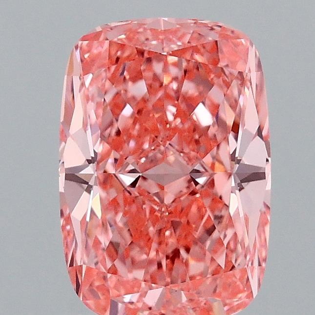 1.57 Ct. Fancy Vivid Pink Cushion Lab Grown Diamond