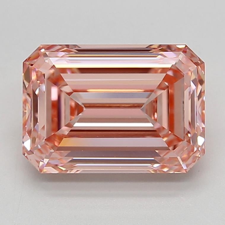 4.87 Ct. Fancy Intense  Pink Emerald Lab Grown Diamond