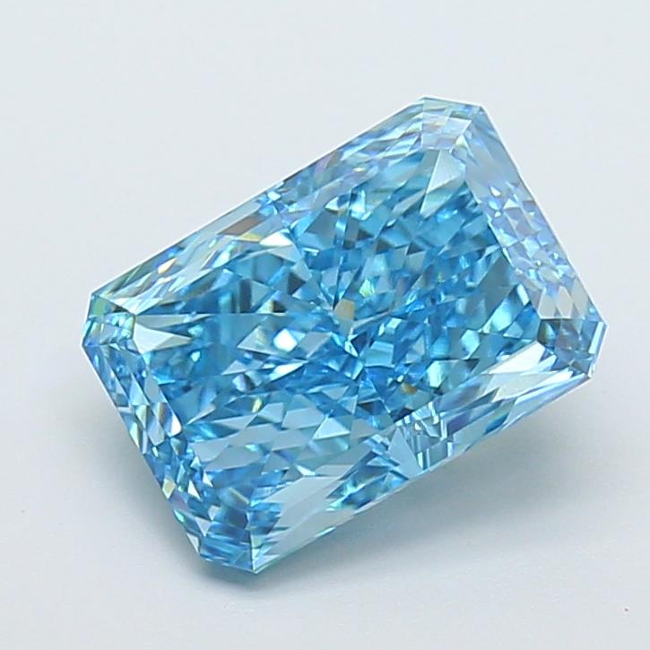 5.79 Ct. Fancy Vivid Blue Radiant Lab Grown Diamond