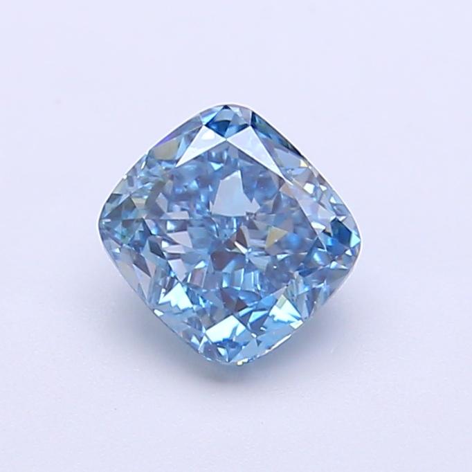 1.01 Ct. Fancy Vivid  Blue Cushion Lab Grown Diamond