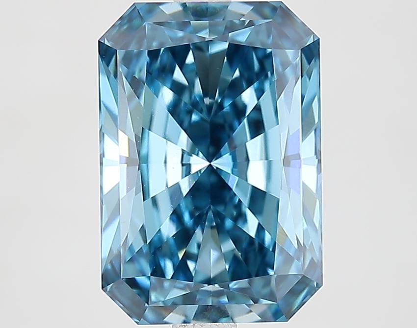 4.08 Ct. Fancy Vivid Blue Radiant Lab Grown Diamond