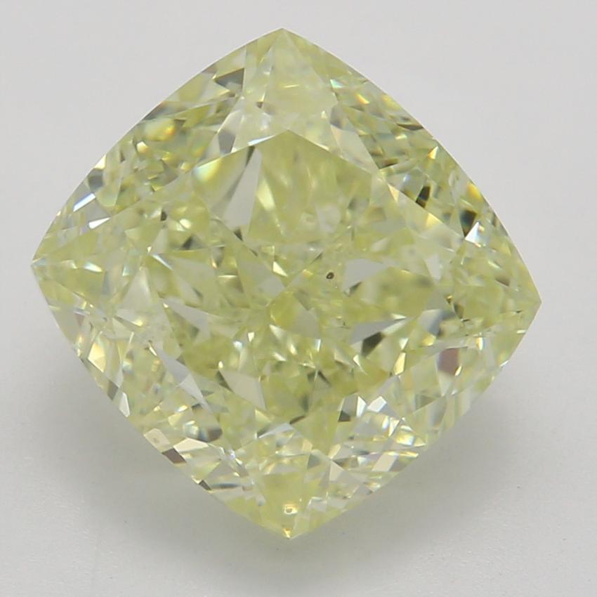 2.71 Ct. Fancy Light Yellow Cushion Diamond