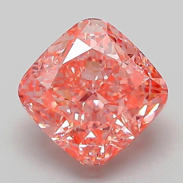 2.09 Ct. Fancy Vivid Pink Cushion Lab Grown Diamond