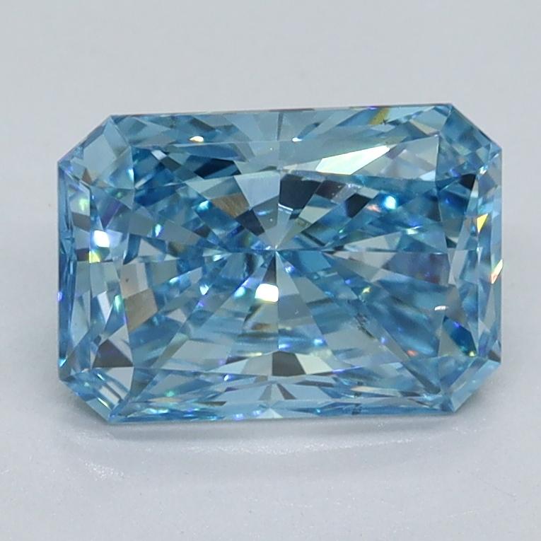 1.63 Ct. Fancy Vivid Blue Radiant Lab Grown Diamond