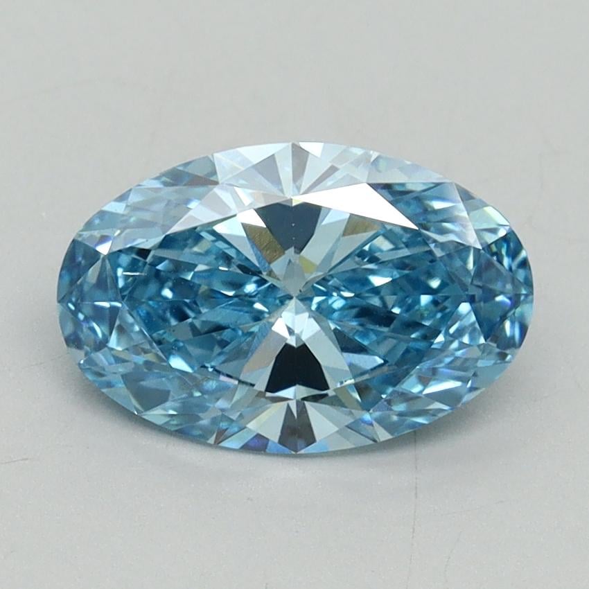 1.52 Ct. Fancy Vivid Blue Oval Lab Grown Diamond