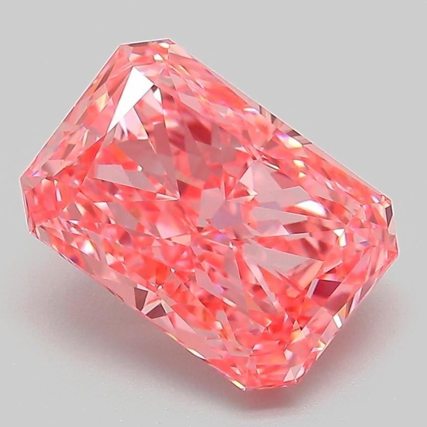 3.00 Ct. Fancy Vivid Pink Radiant Lab Grown Diamond