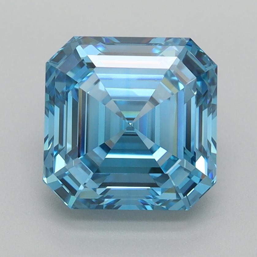 2.52 Ct. Fancy Vivid  Blue Asscher Lab Grown Diamond