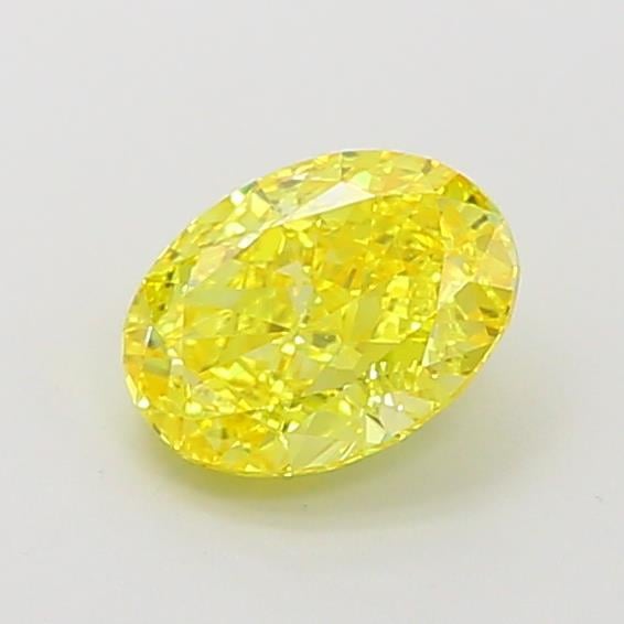 1.01 Ct. Fancy Vivid  Yellow Oval Lab Grown Diamond