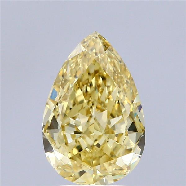 2.11 Ct. Fancy Intense  Yellow Pear Lab Grown Diamond