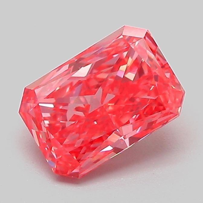 1.12 Ct. Fancy Vivid  Pink Radiant Lab Grown Diamond