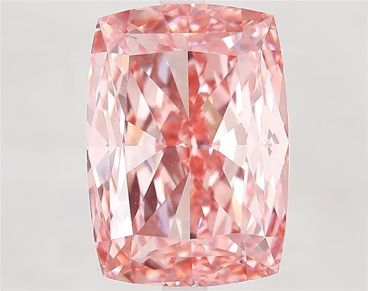 8.82 Ct. Fancy Vivid  Pink Cushion Lab Grown Diamond
