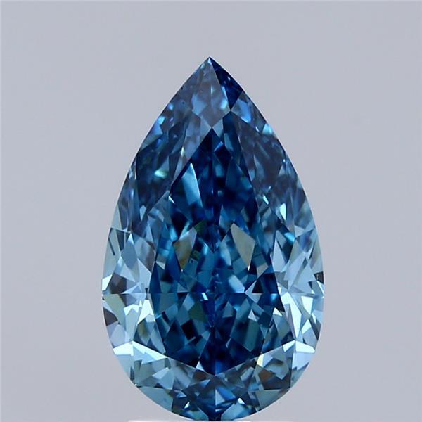 2.52 Ct. Fancy Vivid Blue Pear Lab Grown Diamond