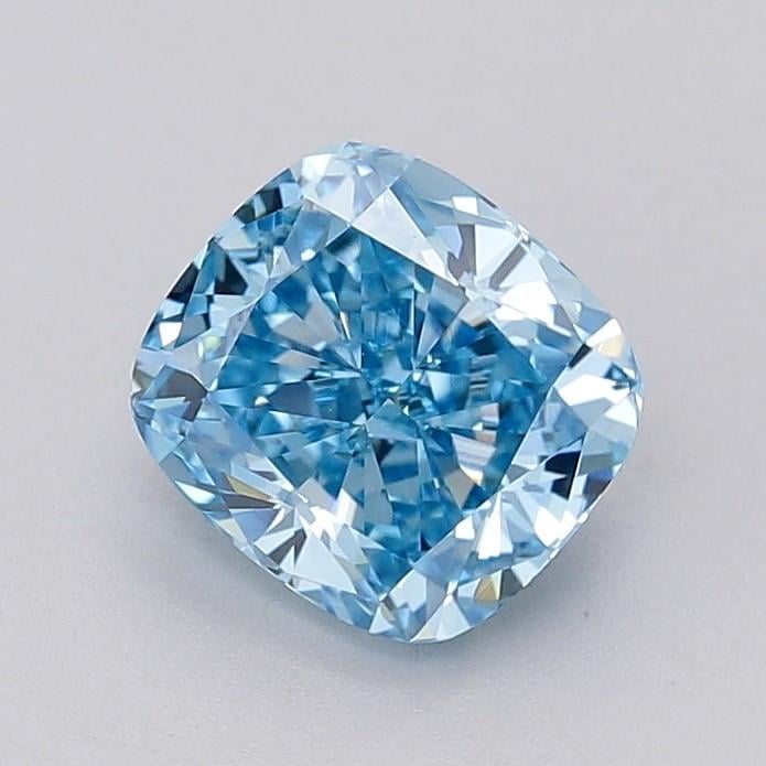 2.00 Ct. Fancy Vivid Blue Cushion Lab Grown Diamond
