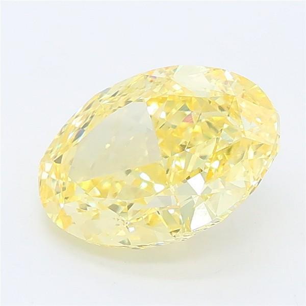 2.10 Ct. Fancy Intense Yellow Oval Lab Grown Diamond