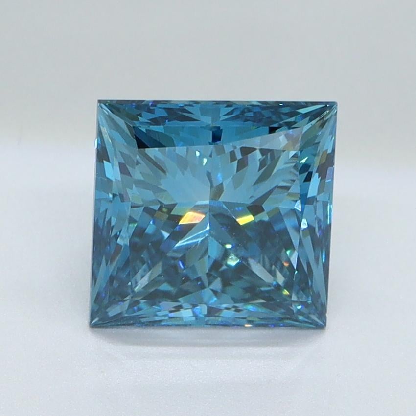 2.00 Ct. Fancy Vivid Malibu Blue Princess Lab Grown Diamond
