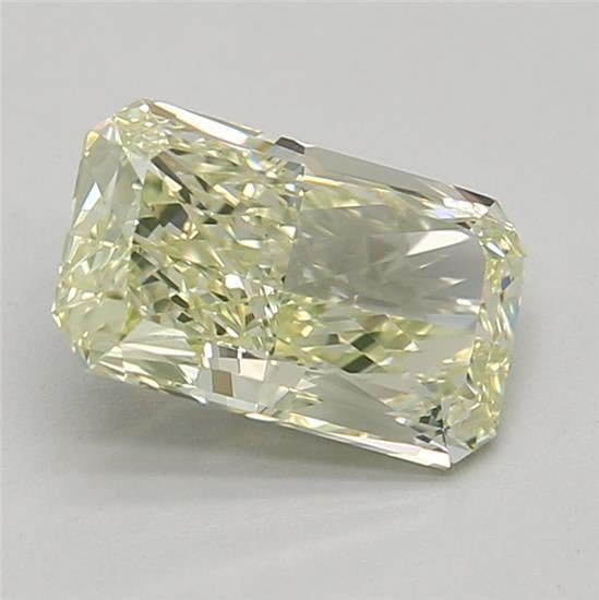 1.33 Ct. Light Yellowish Green Radiant Lab Grown Diamond