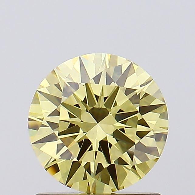 1.02 Ct. Fancy Vivid Yellow Round Lab Grown Diamond