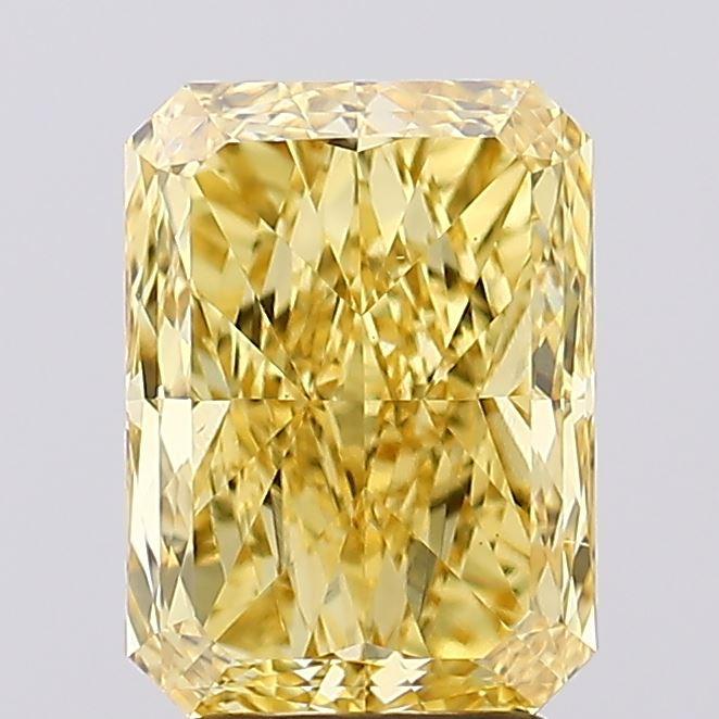 3.46 Ct. Fancy Vivid Yellow Radiant Lab Grown Diamond