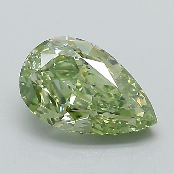 1.02 Ct. Fancy Vivid Green Pear Lab Grown Diamond