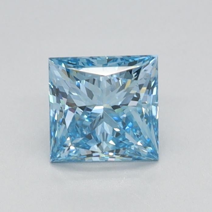 0.59 Ct. Fancy Vivid Blue Princess Lab Grown Diamond