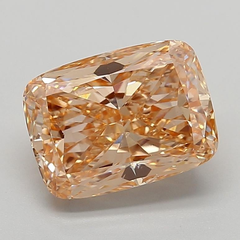 4.53 Ct. Fancy Intense Brownish Orange Cushion Lab Grown Diamond