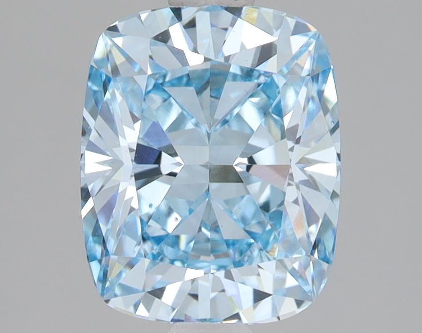 2.04 Ct. Fancy Intense Blue Cushion Lab Grown Diamond