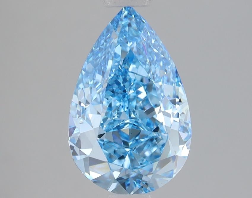 1.86 Ct. Fancy Vivid Blue Pear Lab Grown Diamond