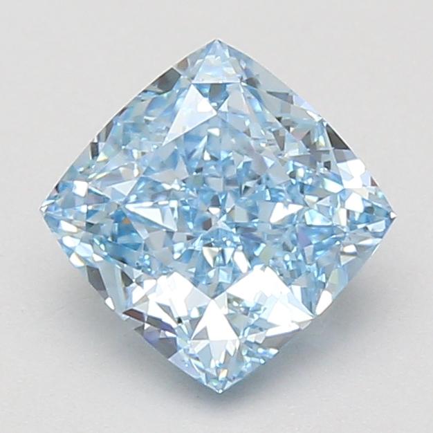2.20 Ct. Fancy Vivid Blue Cushion Lab Grown Diamond