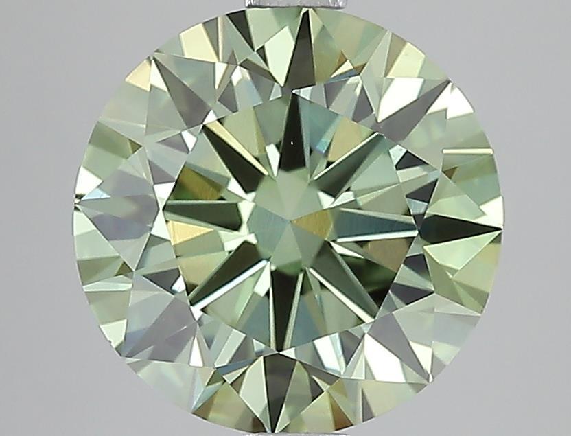 3.00 Ct. Fancy Vivid Green Round Lab Grown Diamond