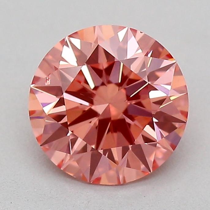 0.87 Ct. Fancy Vivid  Pink Round Lab Grown Diamond
