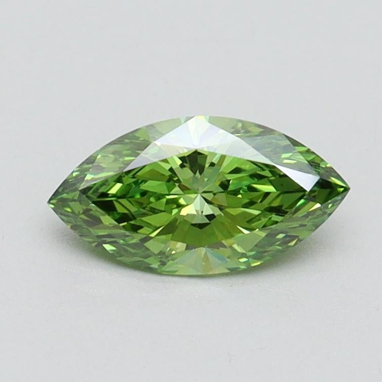 0.53 Ct. Fancy Vivid Green Marquise Lab Grown Diamond