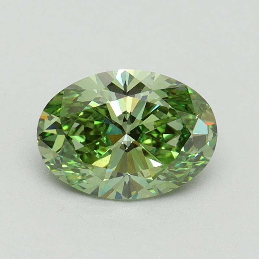 1.03 Ct. Fancy Vivid Green Oval Lab Grown Diamond