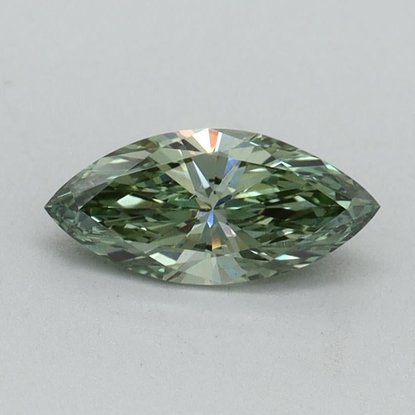 0.42 Ct. Fancy Vivid Green Marquise Lab Grown Diamond
