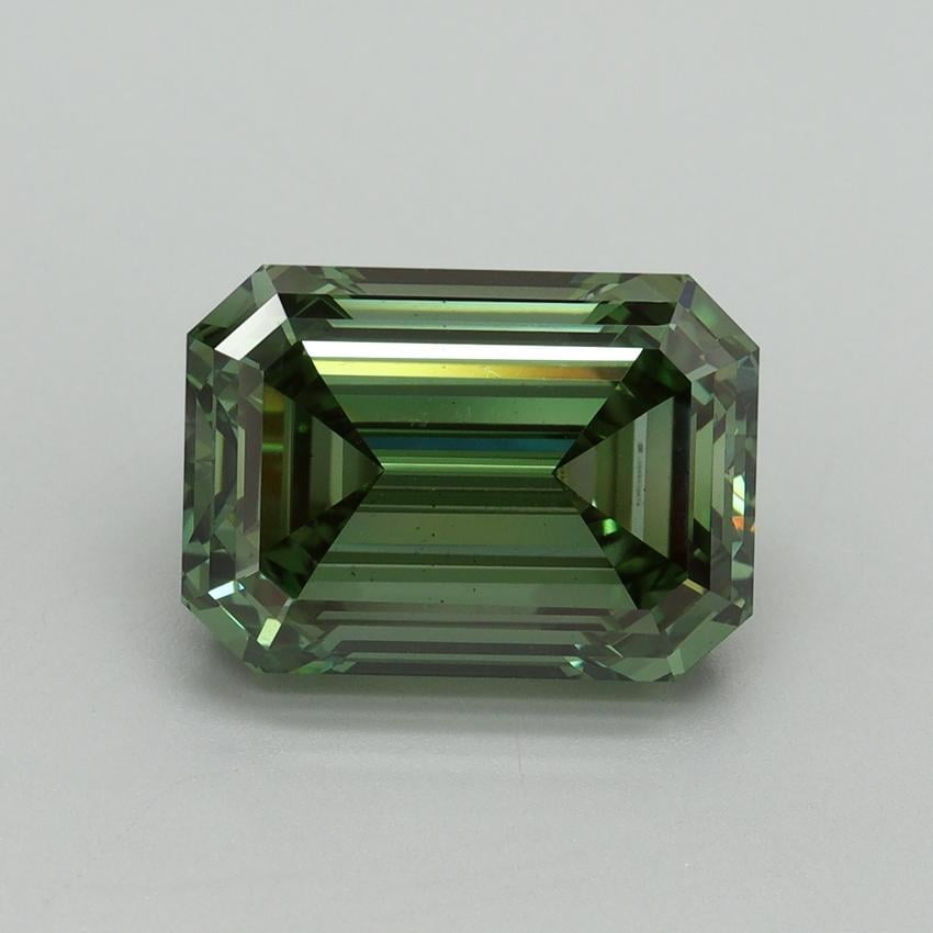 5.08 Ct. Fancy Vivid Pacific Green Emerald Lab Grown Diamond