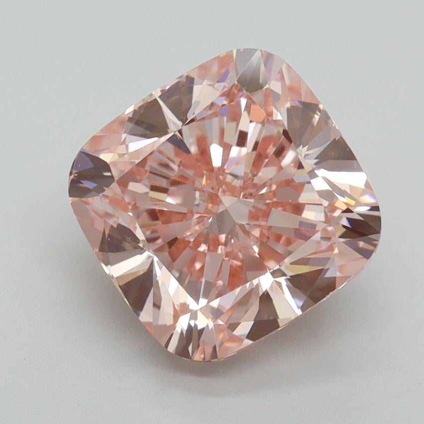4.01 Ct. Fancy Intense Pink Cushion Lab Grown Diamond