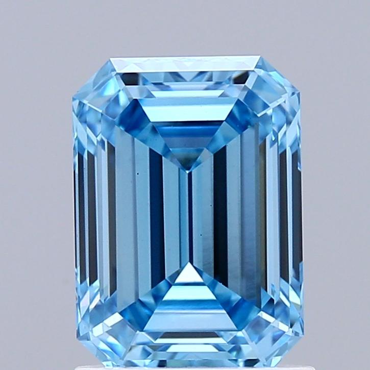 1.51 Ct. Fancy Vivid  Blue Emerald Lab Grown Diamond