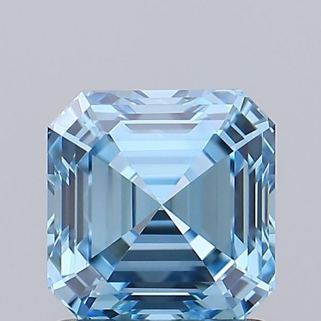 1.12 Ct. Fancy Vivid Blue Asscher Lab Grown Diamond
