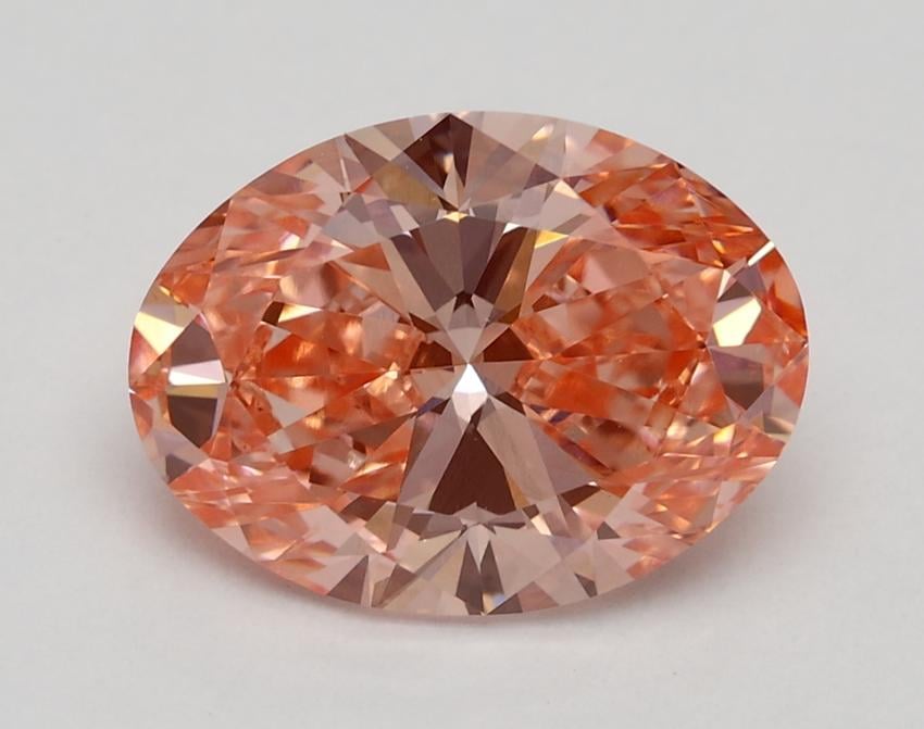 2.50 Ct. Fancy Vivid Pink Oval Lab Grown Diamond